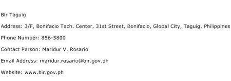 bir taguig contact number|Contact Us .